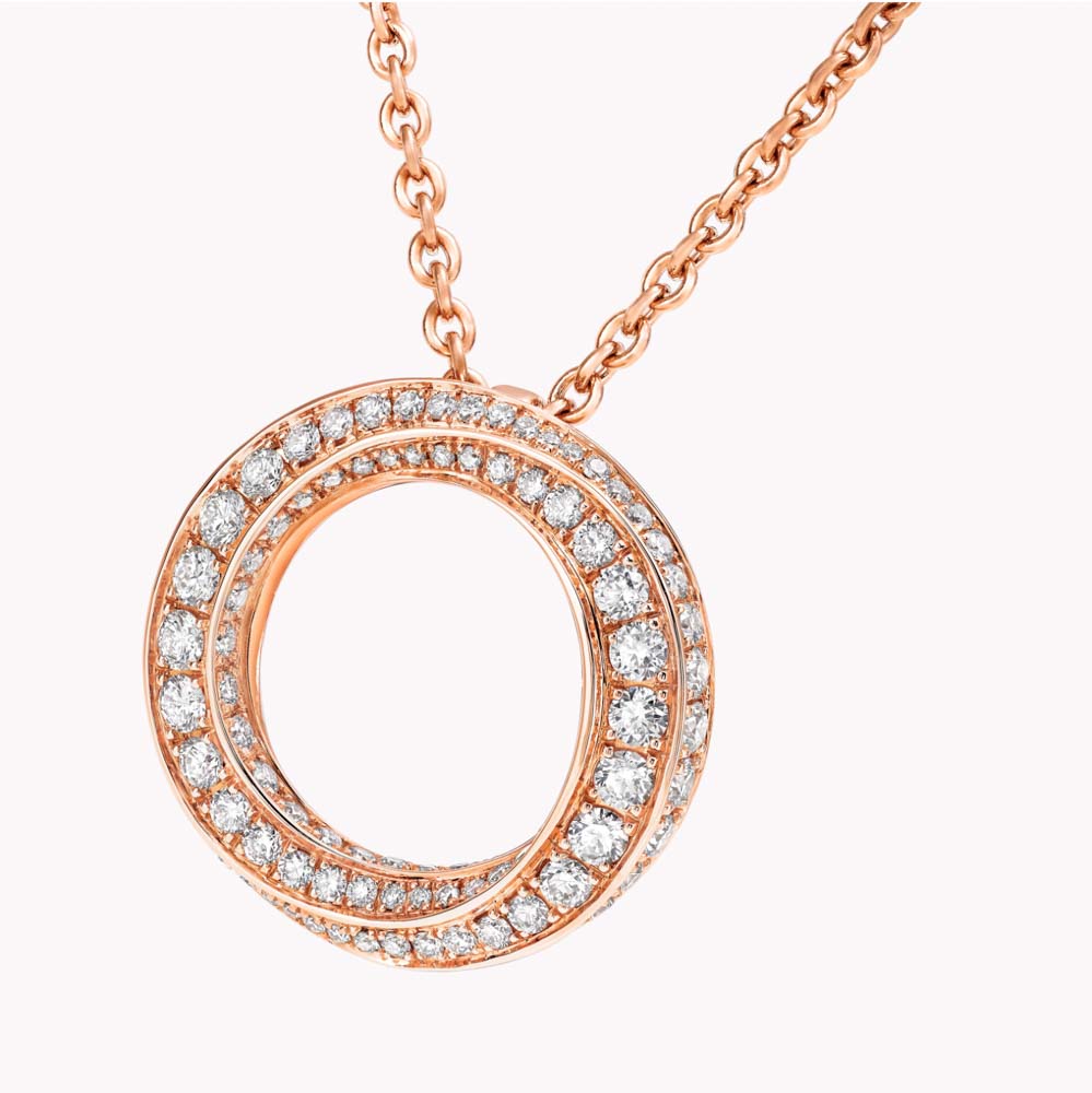 Graff Spiral Pavé Diamond Pendant Necklace