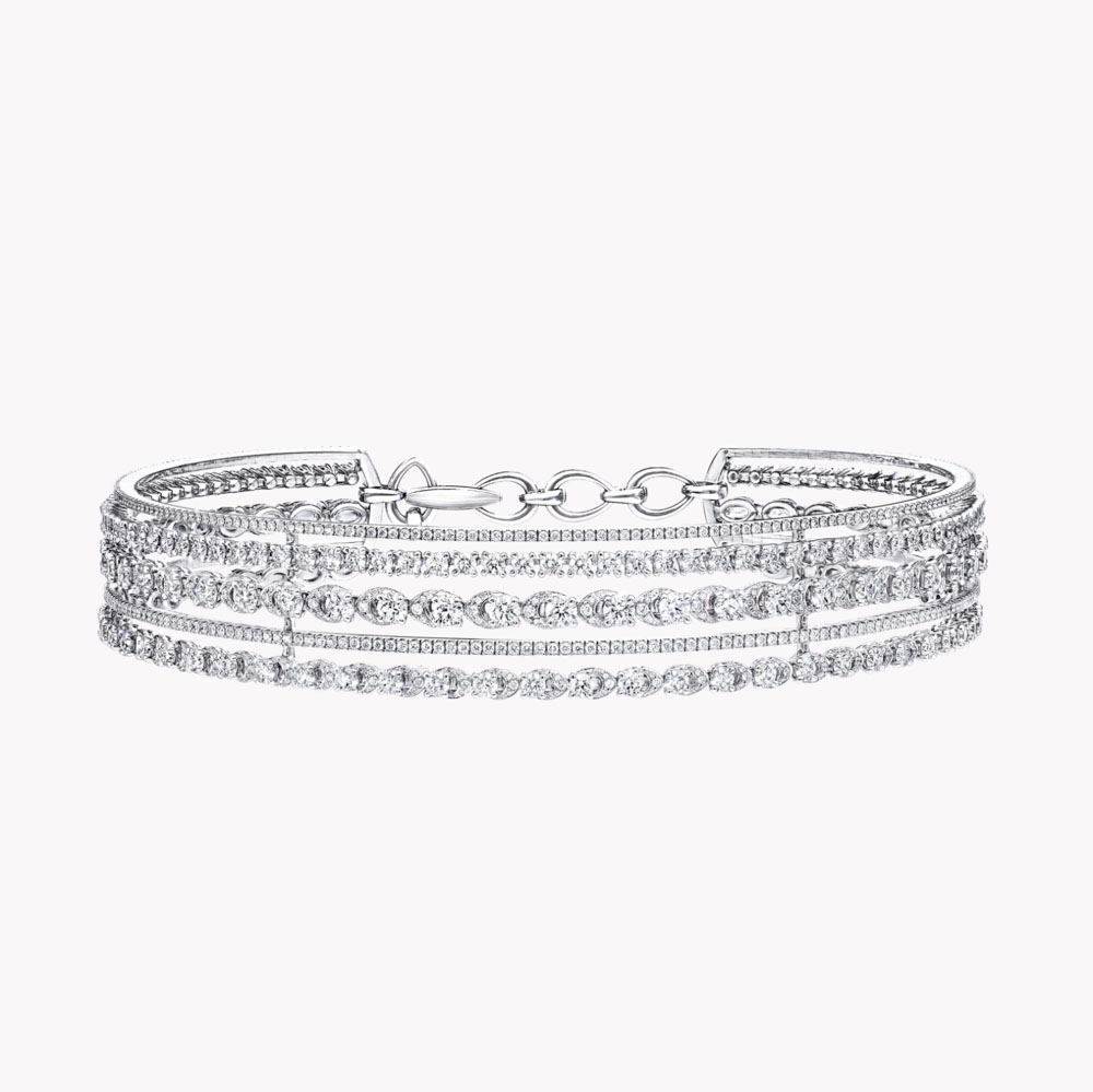Graff Graff Gateway Five Row Diamond Choker Necklace Necklace