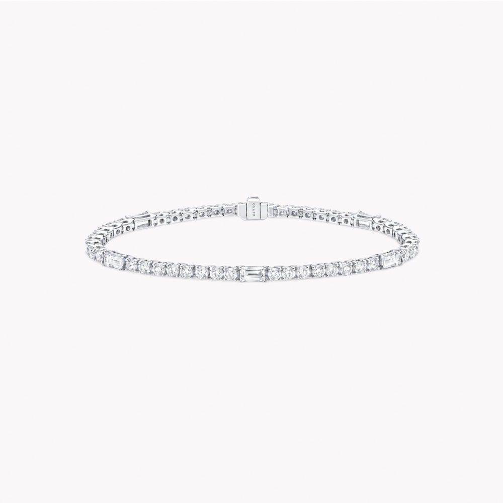 Graff Round and Emerald Cut Diamond Bracelet Armbånd