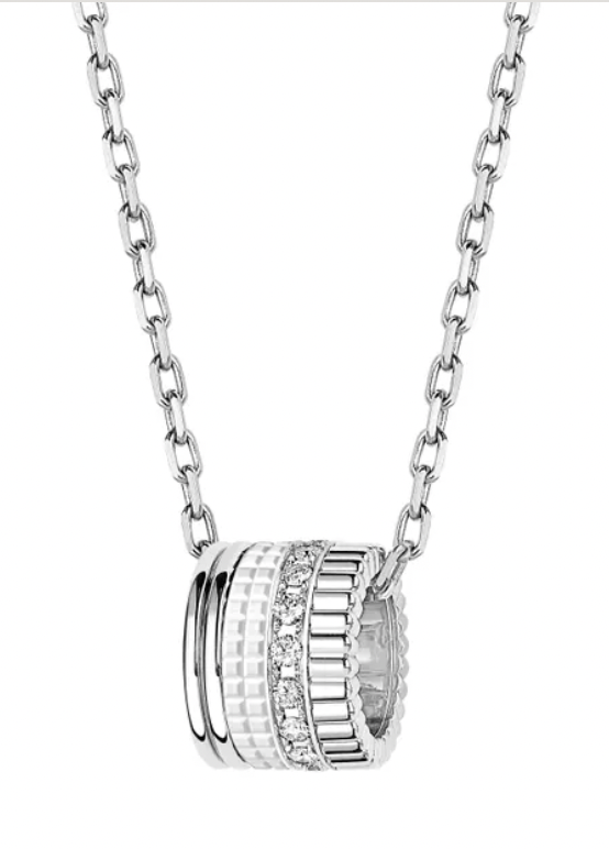 Boucheron Quatre Double White Edition Pendant, Large Model Necklace