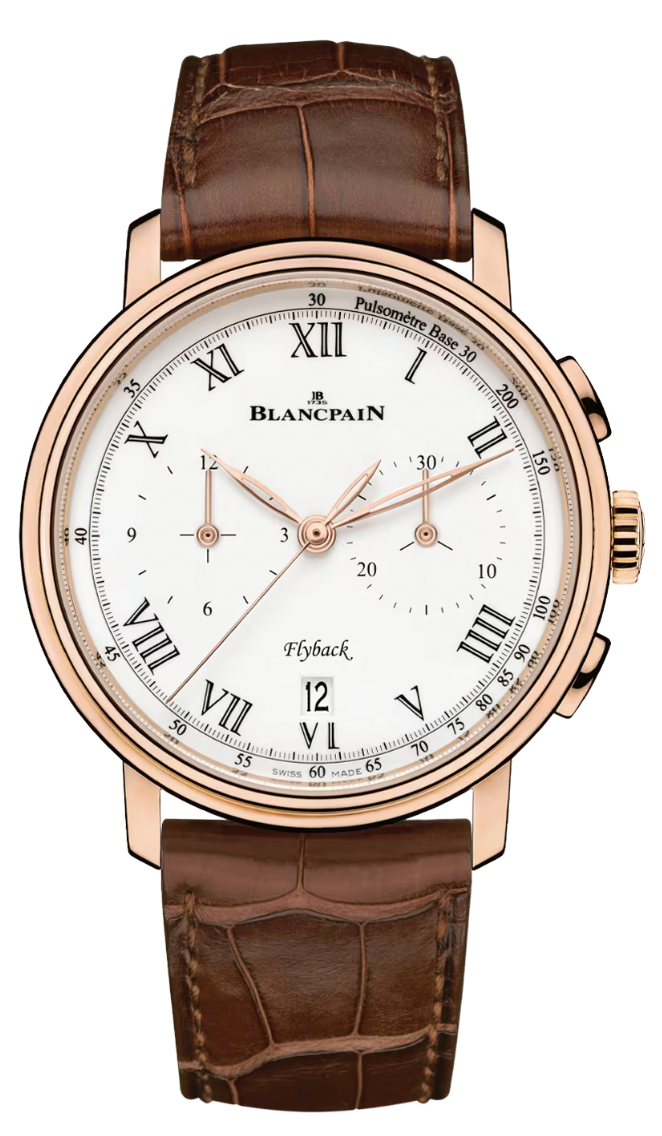 Villeret Chronographe Flyback Pulsometre Blancpain 6680F 3631 55B