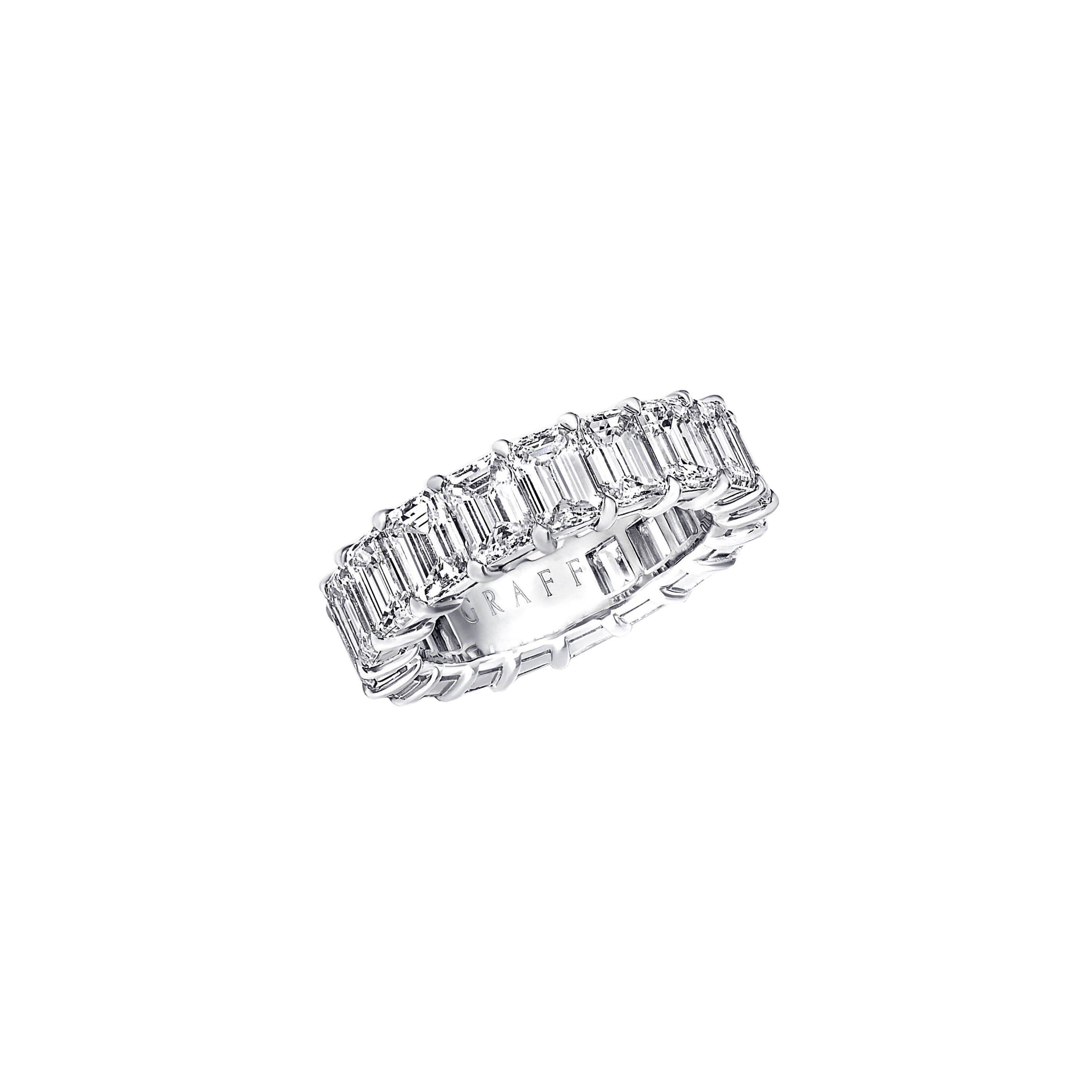 Graff Emerald Cut Diamond Wedding Band (Size 52) Ringa