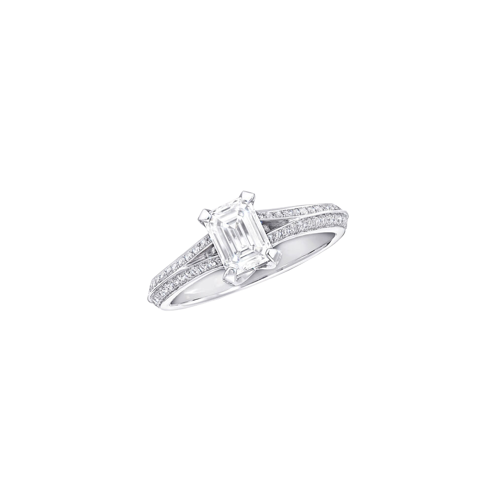 Graff Legacy Emerald Cut Diamond Engagement Ring Ring