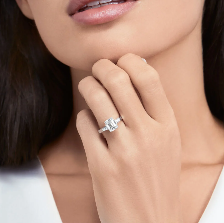 Graff Promise Emerald Cut Diamond Engagement Ring Ring