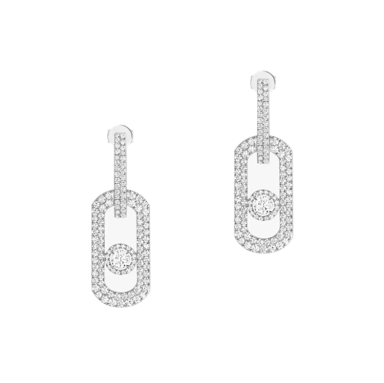 Messika So Move XL Diamond Pavé Pendant Earrings Øreringe
