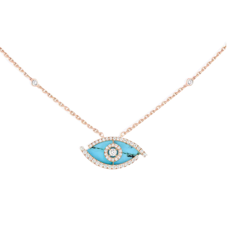 Messika Lucky Eye Turquoise Necklace