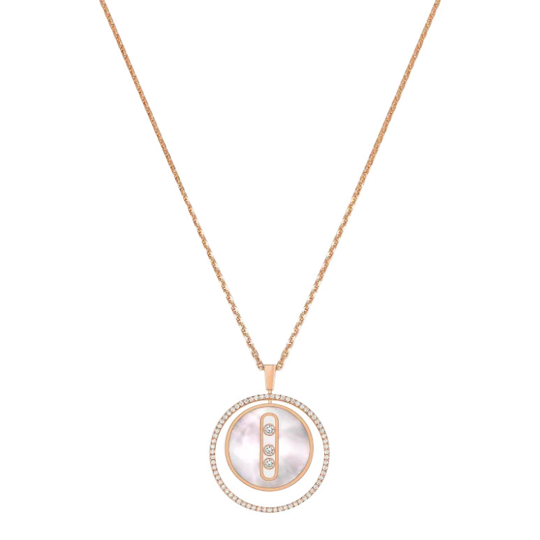 Messika White mother-of-pearl Lucky Move MM Necklace