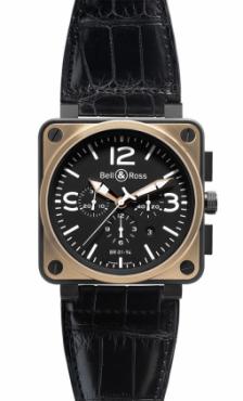 BR 01 94 Carbon Chronographe Bell Ross BR0194 BICOLOR