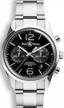 BR 126 Officer Black Chronographe Bell Ross BRG126 BL ST SST